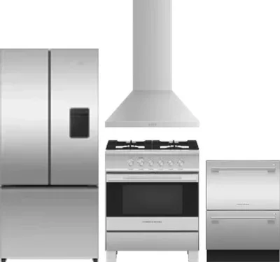 4 Piece Package Includes Refrigerator, Range, Hood And Dishwasher